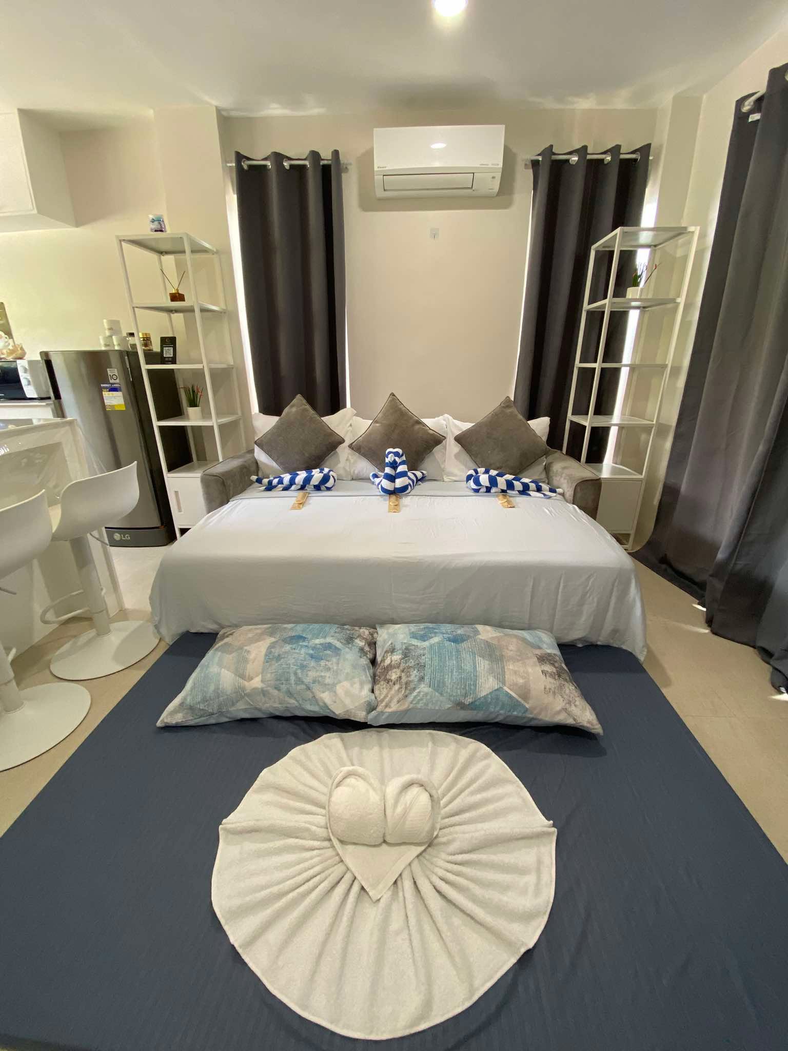 Main bedroom prepared for guests