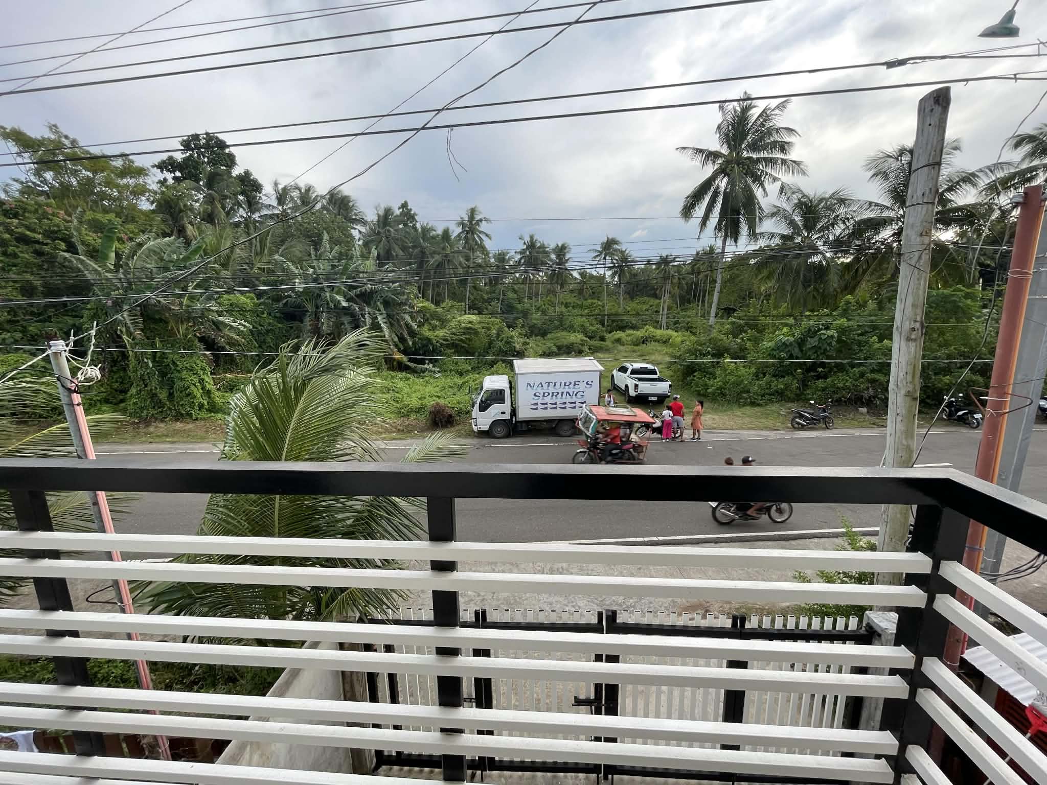 Road view from balcony