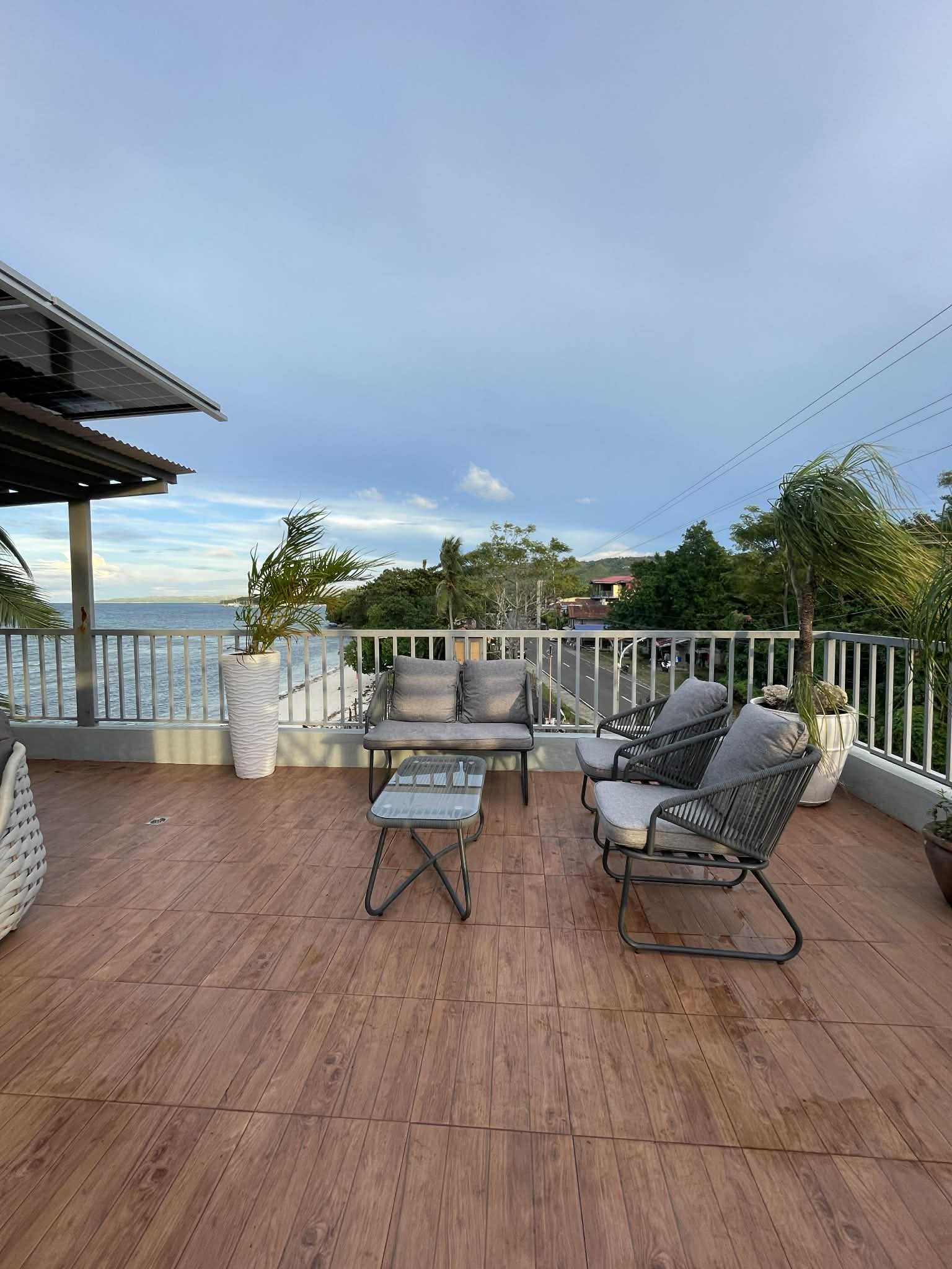 Rooftop seating area